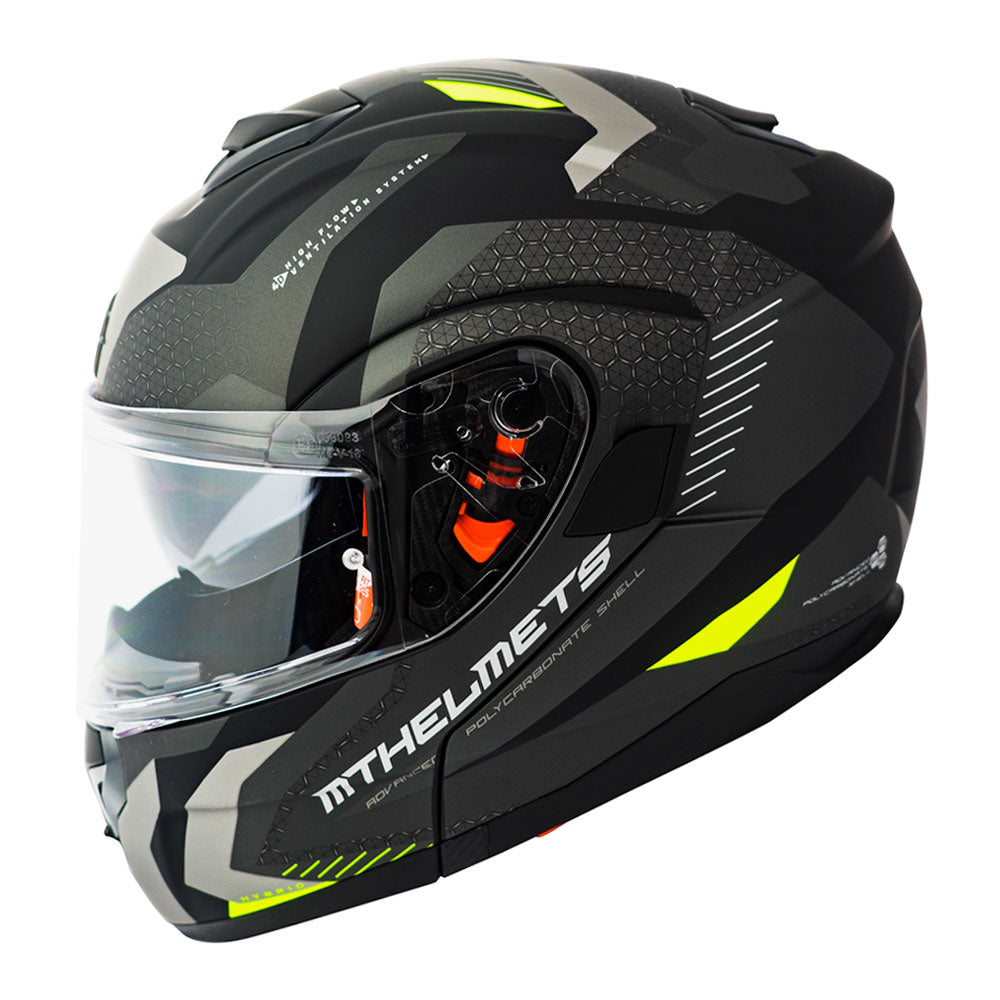 Casco MT FU401 Atom SV Hibrido F2 Amarillo Fluor
