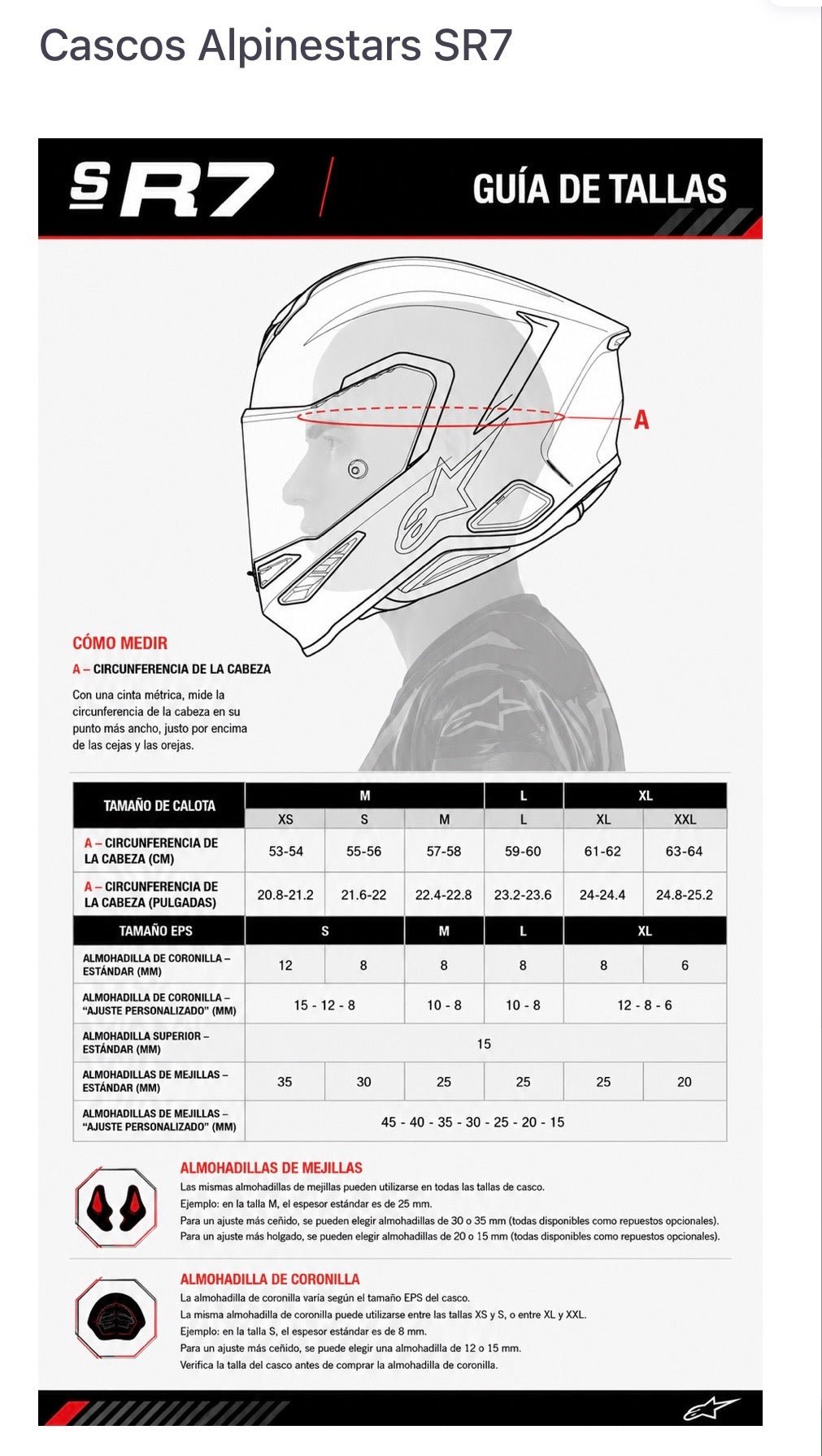 Casco Alpinestars SR7 Negro Mate