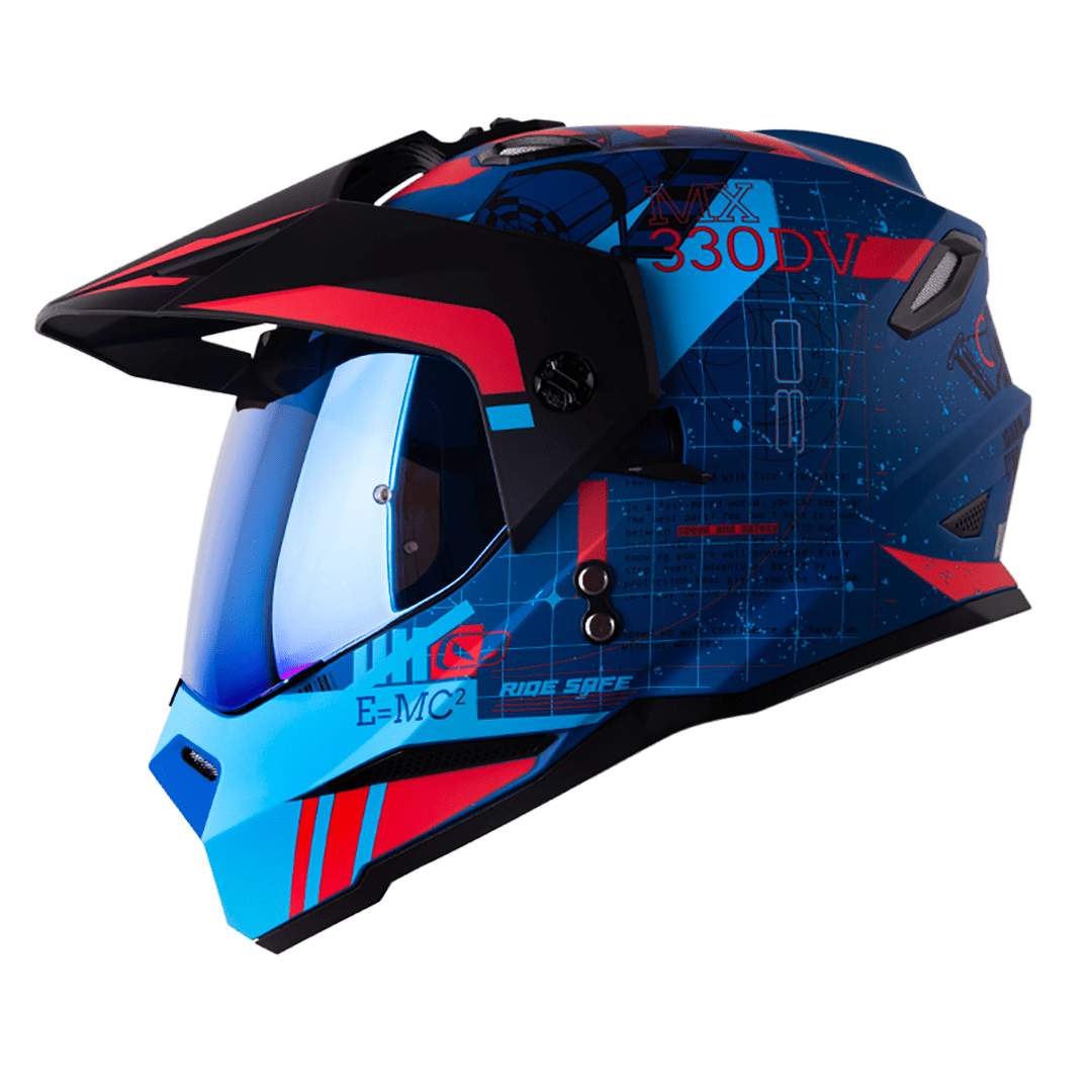 Casco HRO MX330 Space Race Azul Rojo