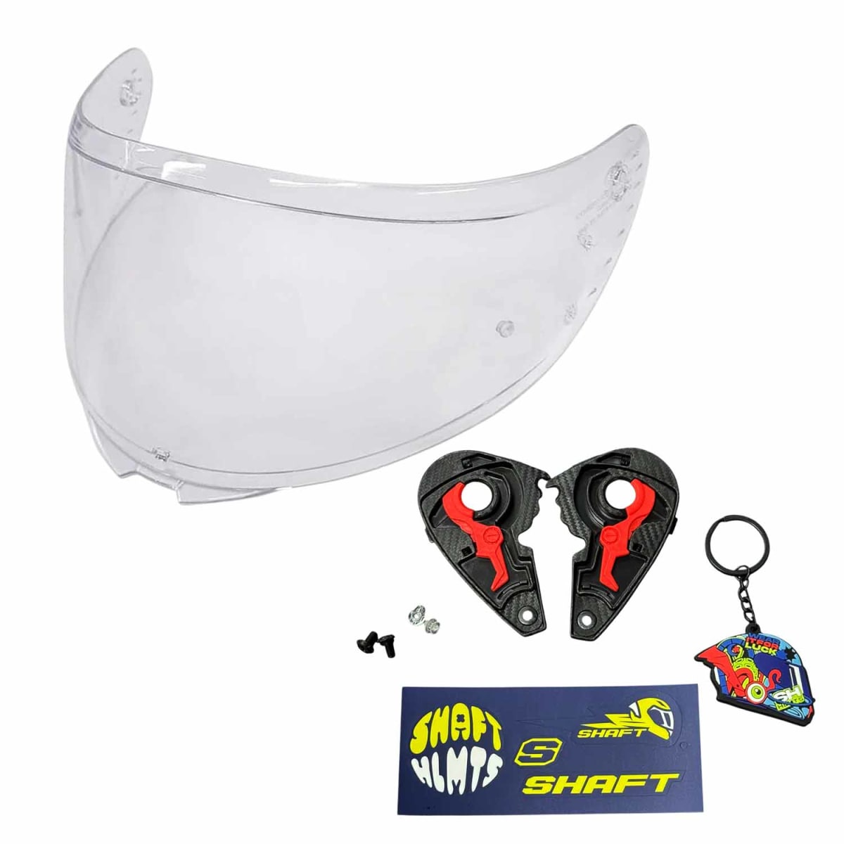 Casco Shaft 526 Negro Mate Mica y Spoiler Espejado