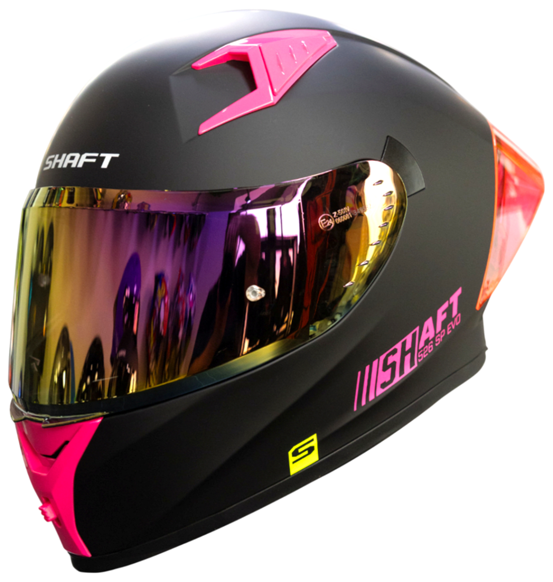 Casco Shaft 526 Negro Mate Rosa