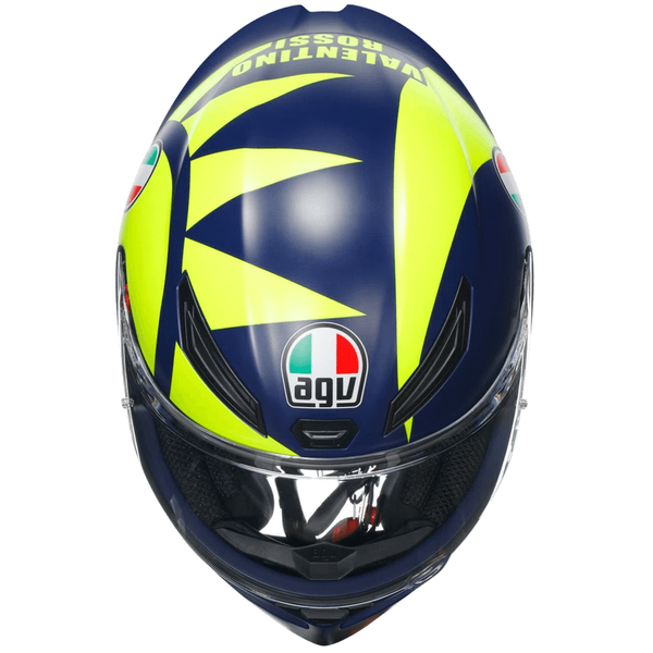 Casco AGV K1 Soleluna 2018 Amarillo Azul Matte