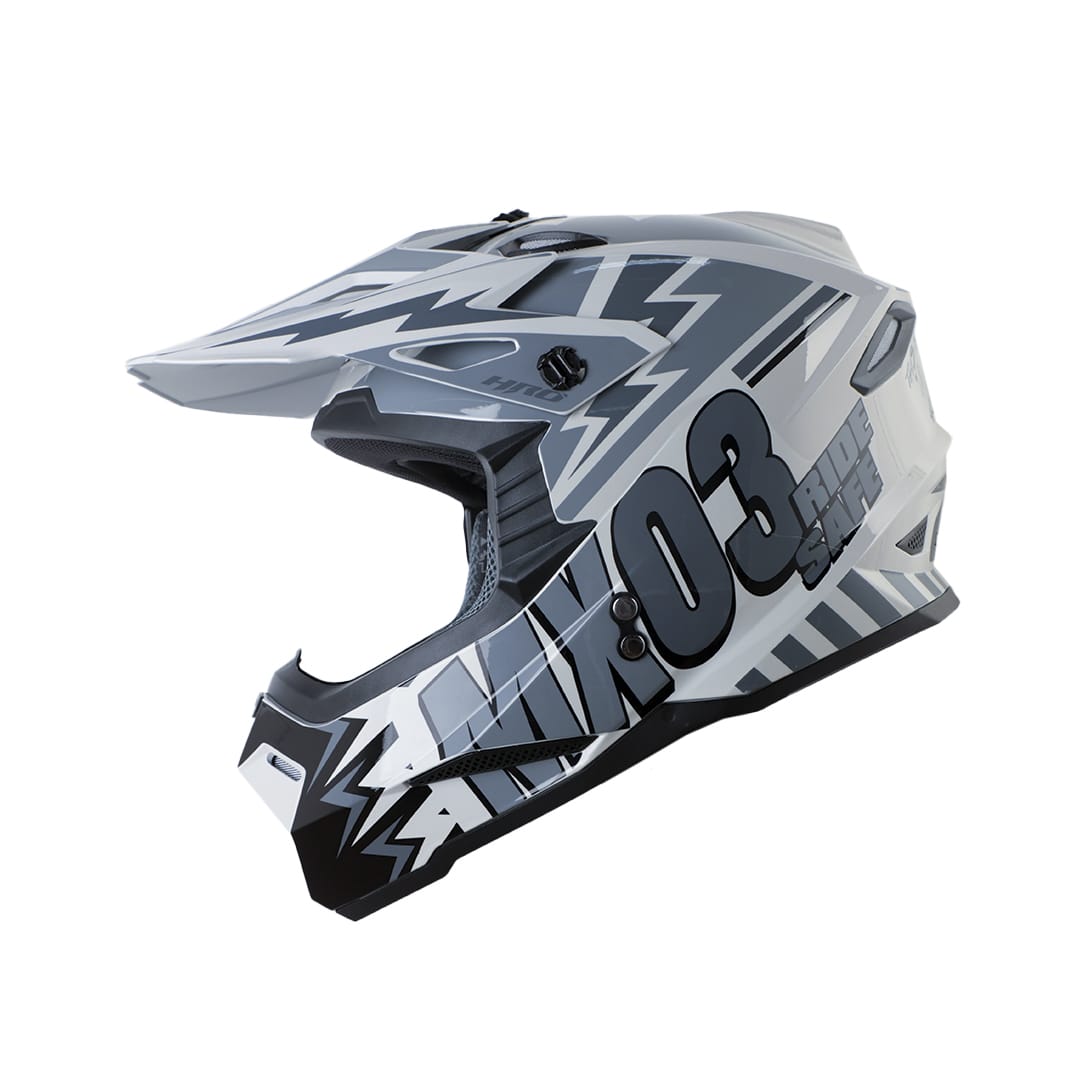 Casco HRO MX03 Scribble Gris