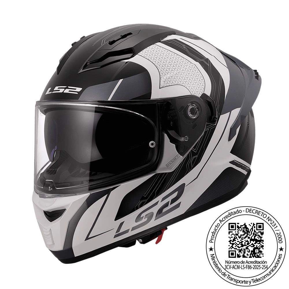 Casco LS2 FF806 Fusion Nexus Blanco Negro