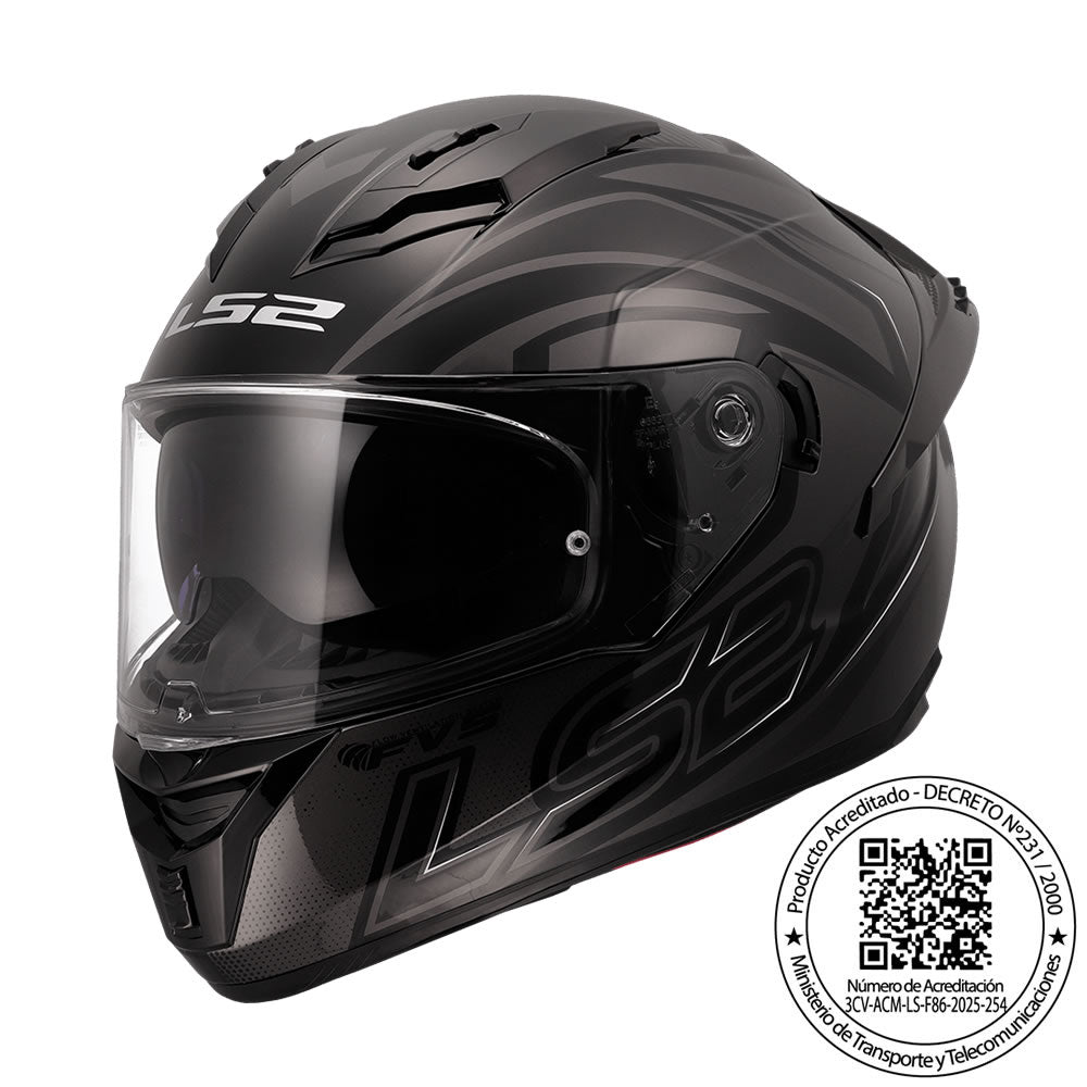 Casco LS2 FF806 Fusion Singular Negro Gris
