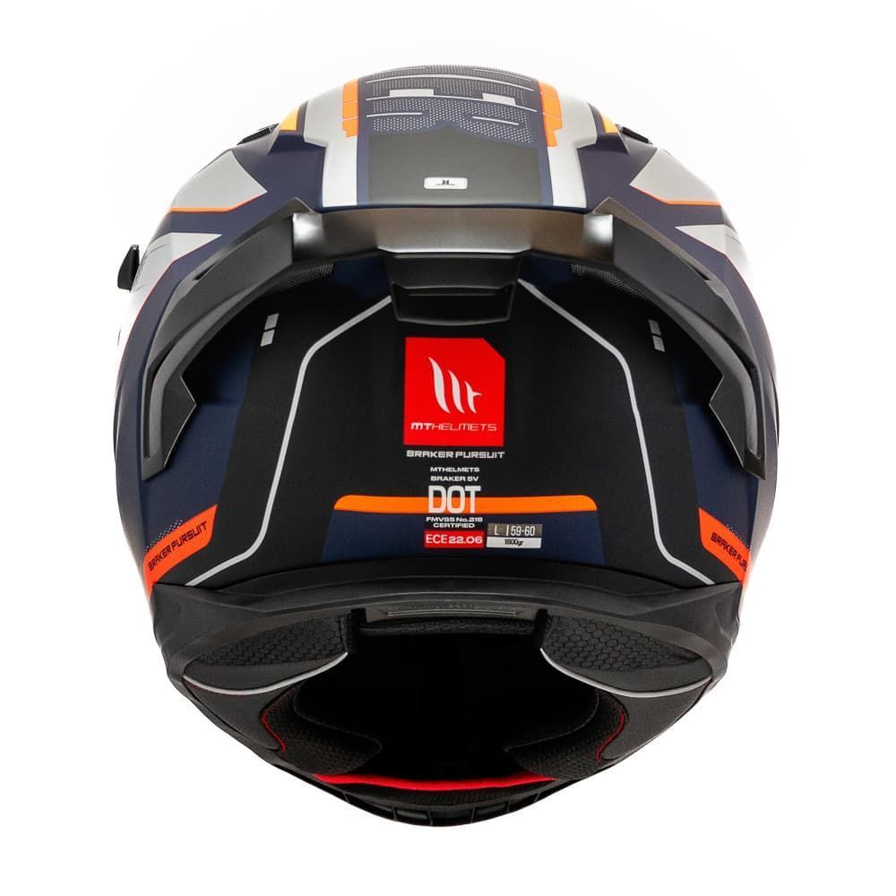 Casco MT FF128 SV Braker SV PursuiT C4 Naranja Mate