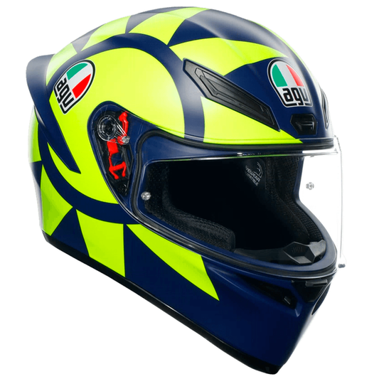 Casco AGV K1 Soleluna 2018 Amarillo Azul Matte