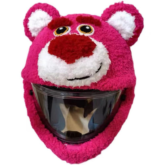 Funda Cubierta Casco Oso Rosa
