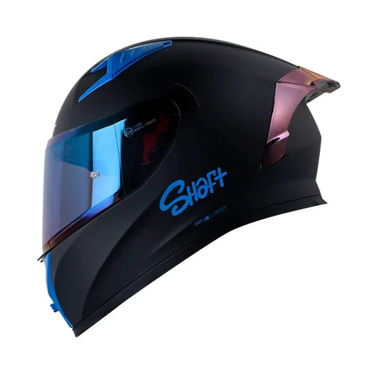 Casco Shaft 526 Negro Mate Azul