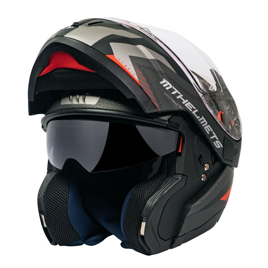 Casco MT FU401 Atom SV Hibrido F5 Rojo Mate