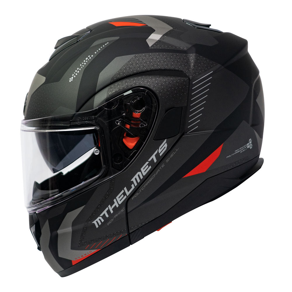 Casco MT FU401 Atom SV Hibrido F5 Rojo Mate