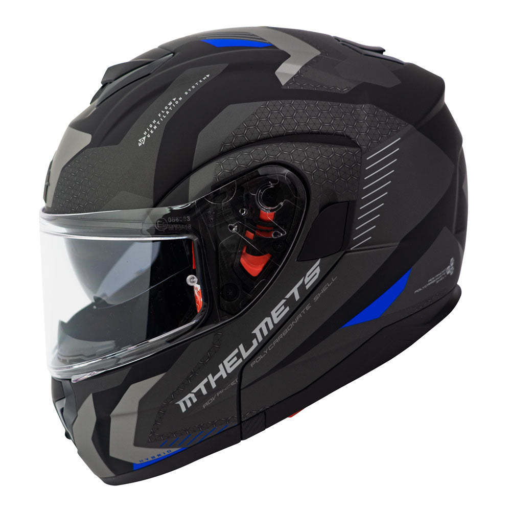 Casco MT FU401 Atom SV Hibrido F7 Azul Mate