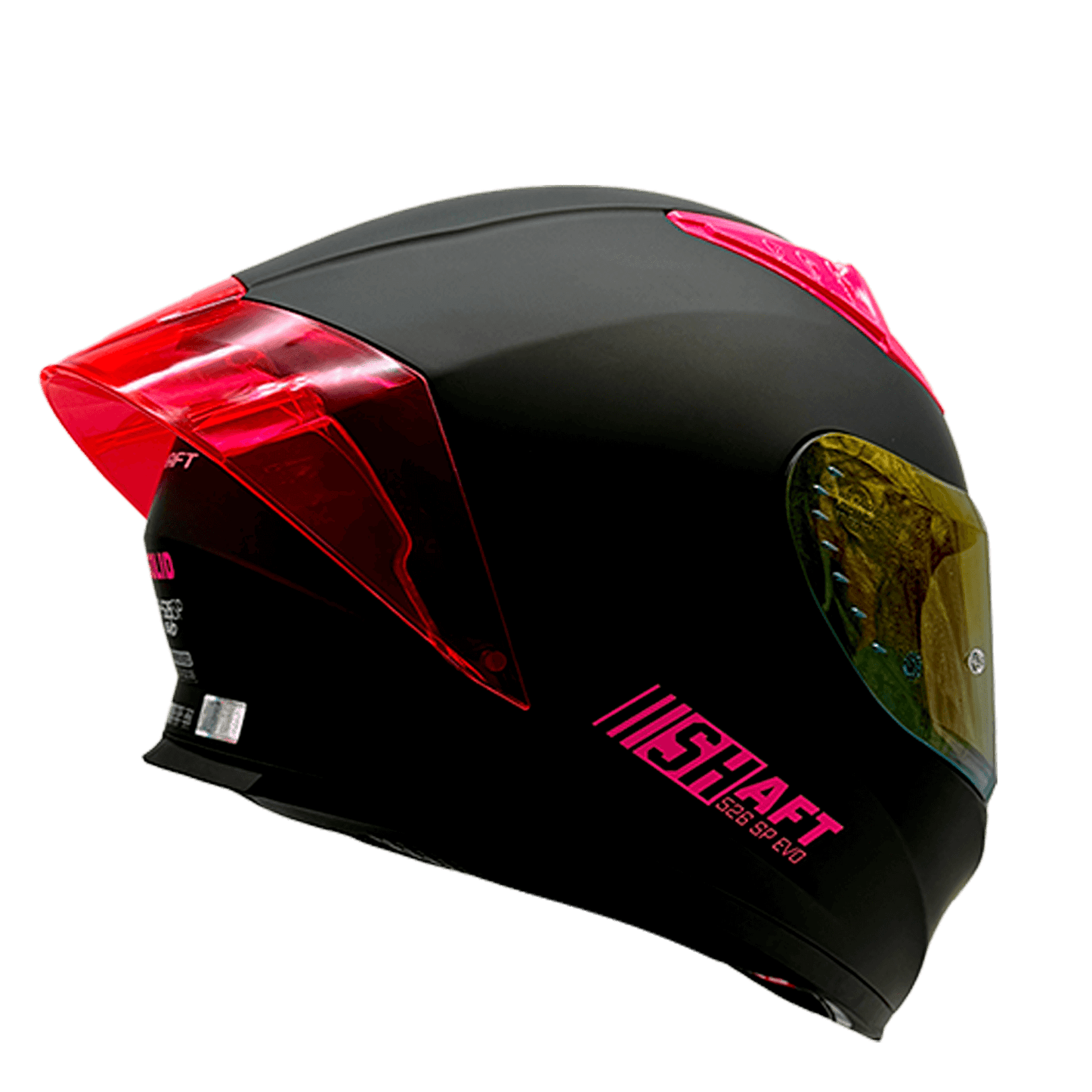 Casco Shaft 526 Negro Mate Rosa
