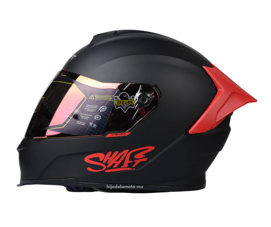 Casco Shaft 502 Negro Rojo