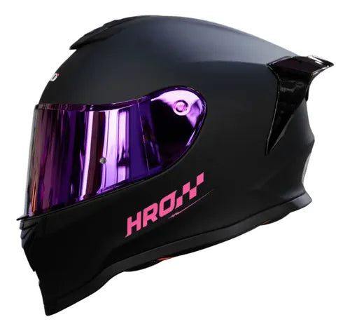 Casco HRO 506 Negro Rosa