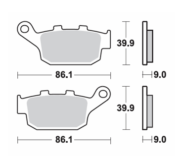 Pastilla MTX Sintetizada Trasera HONDA CB500X LMP-481