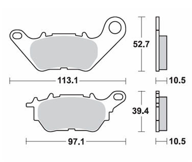 Pastilla MTX Sintetizada Trasera YAMAHA YZF-R3 LMP-532