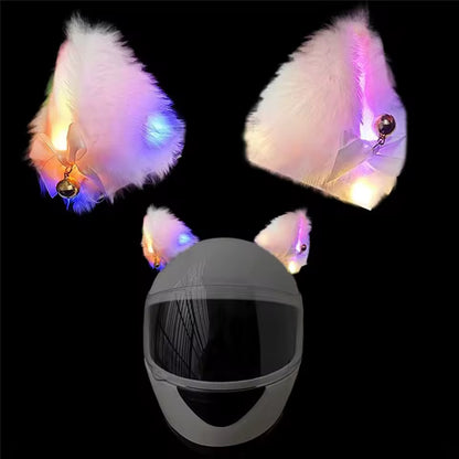 Accesorio Casco Tipo Oreja Gato Con Luz
