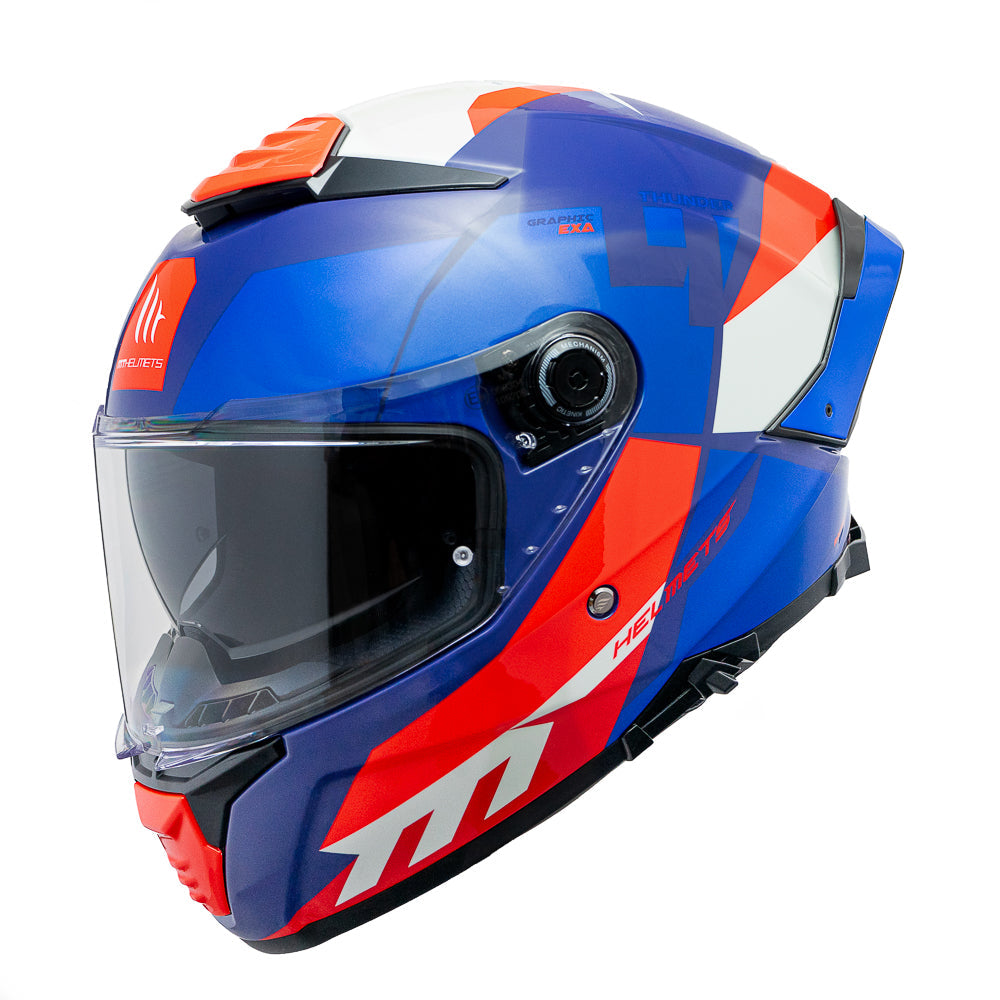 Casco MT FF118 SV Thunder 4 SV Exa C7 Azul Brillo