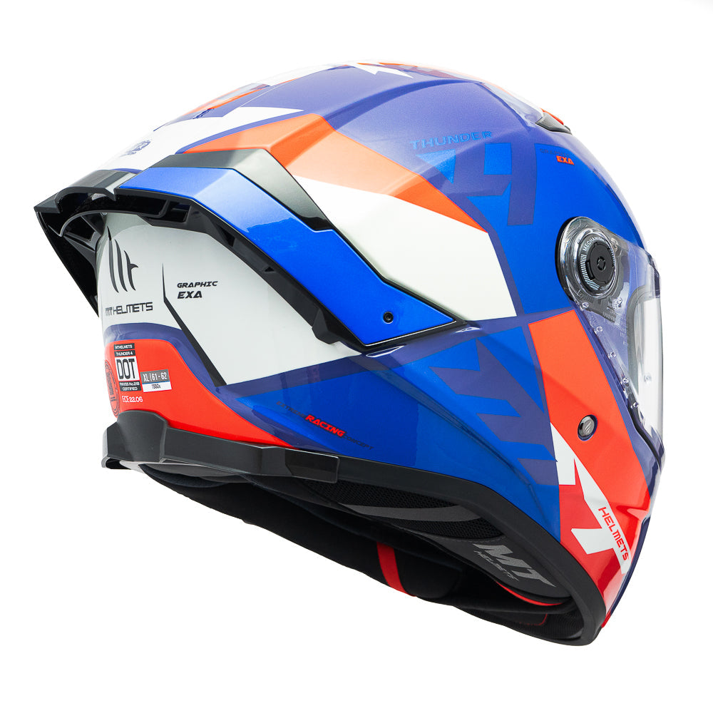 Casco MT FF118 SV Thunder 4 SV Exa C7 Azul Brillo
