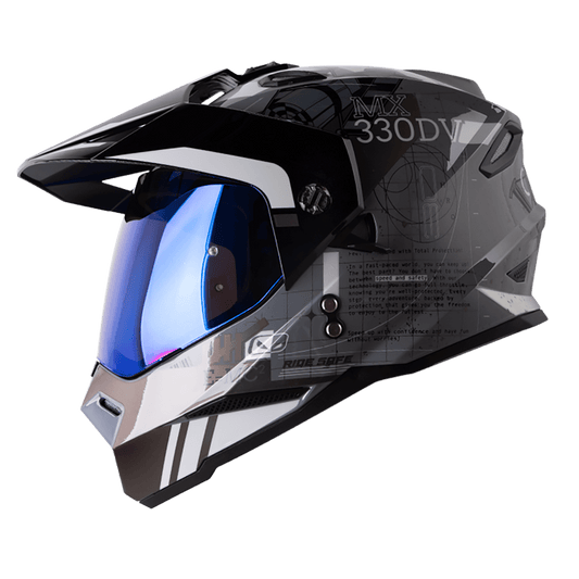 Casco HRO MX330 Space Race Gris