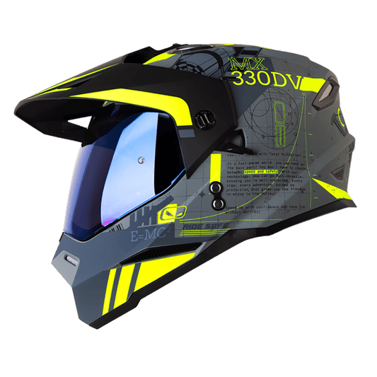 Casco HRO MX330 Space Race Gris Amarillo