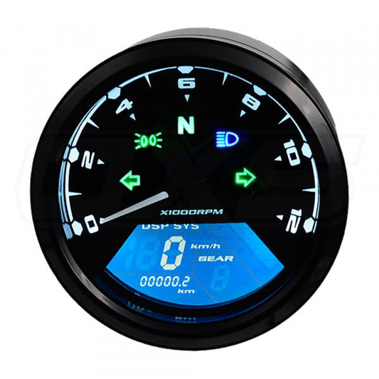 Tacometro Moto Led Blacklight 10+45
