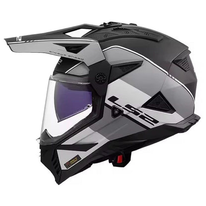 Casco LS2 MX702 Rally Gris Negro Mate