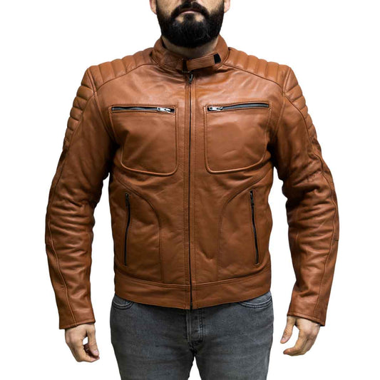 Chaqueta Armad Falcon Cuero Cafe