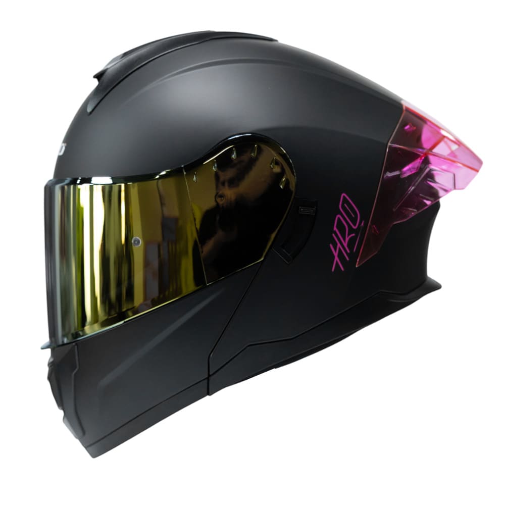Casco HRO 3480DV Negro Rosa Matte