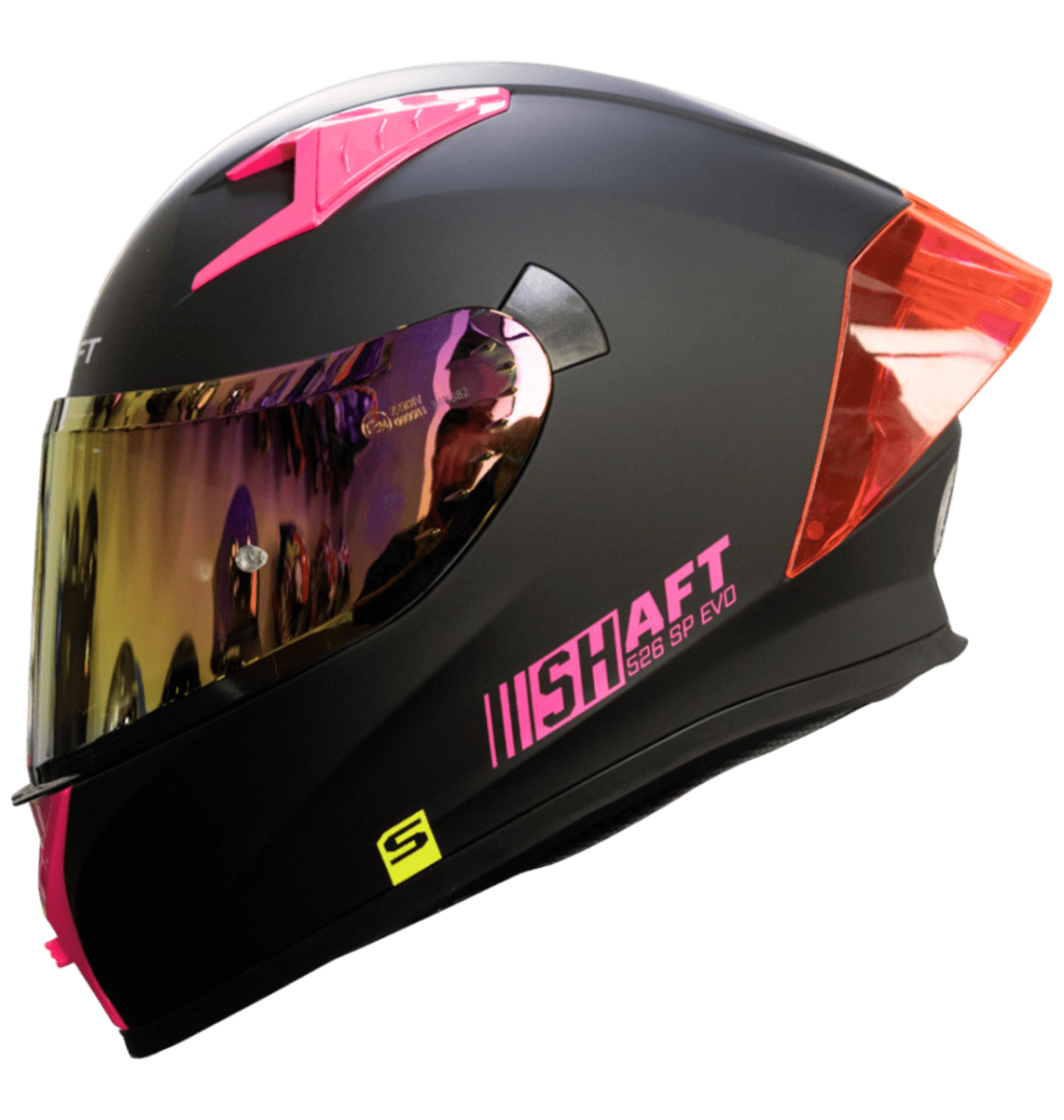 Casco Shaft 526 Negro Mate Rosa