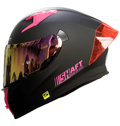 Casco Shaft 526 Negro Mate Rosa