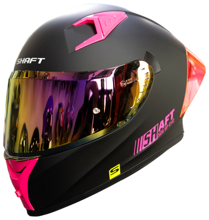 Casco Shaft 526 Negro Mate Rosa