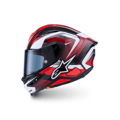 Casco Alpinestars SR7 Kinetis Negro Rojo Blanco Brillante