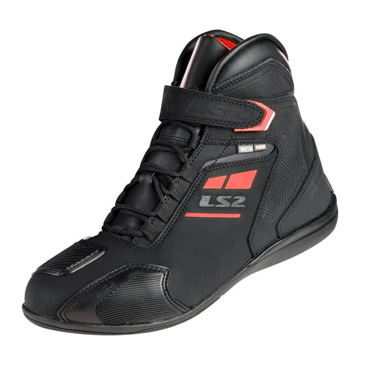 Bota Ls2 Garra Negro Rojo Mujer
