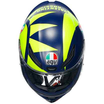 Casco AGV K1 Soleluna 2018 Amarillo Azul Matte