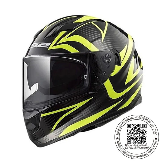 Casco LS2 FF320 Sche Negro Amarillo