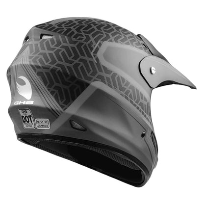 Casco GHB 818 Grid Negro Gris Mate