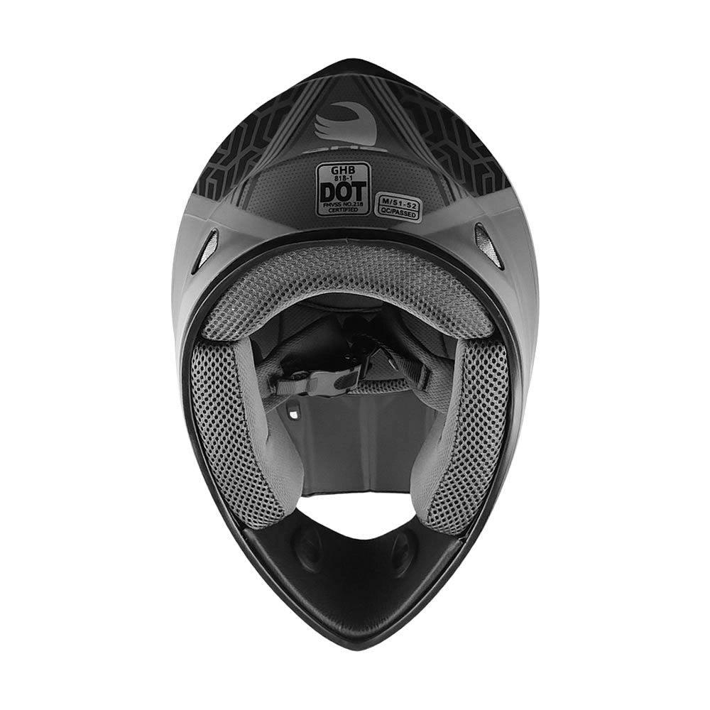 Casco GHB 818 Grid Negro Gris Mate