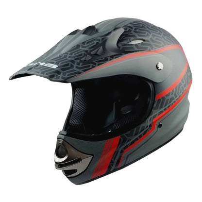 Casco GHB 818 Grid Negro Rojo Mate