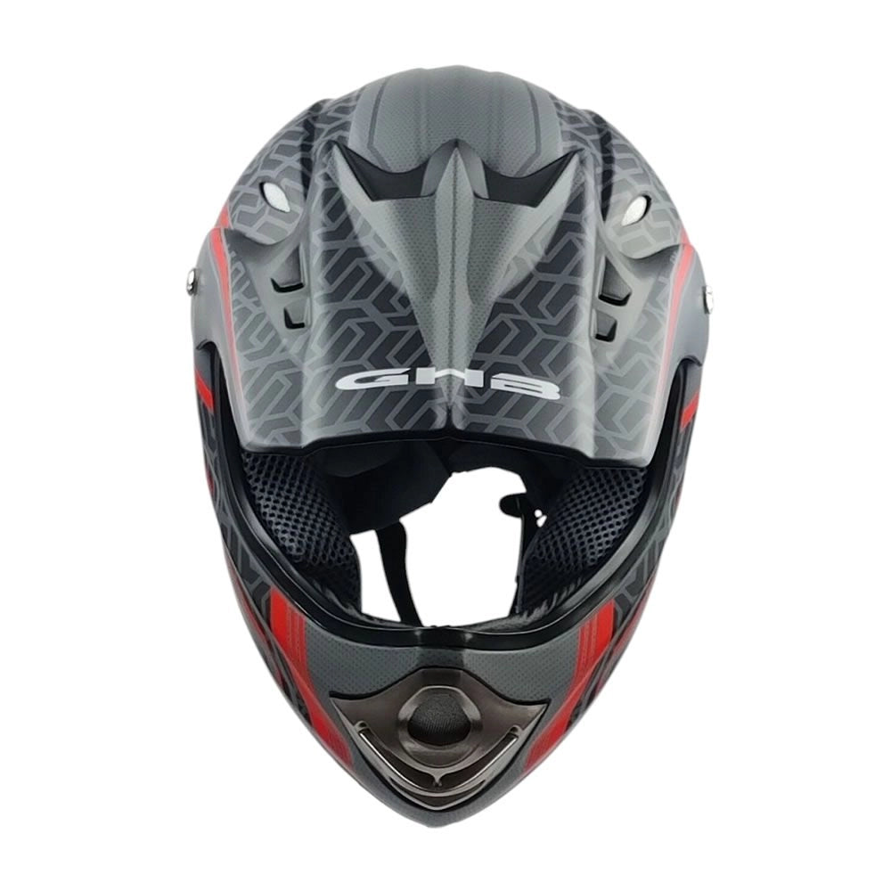 Casco GHB 818 Grid Negro Rojo Mate