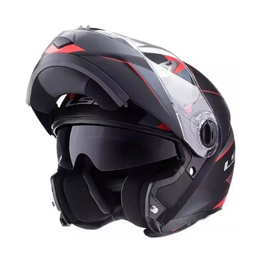Casco Ls2 Ff370 Easy Negro Rojo