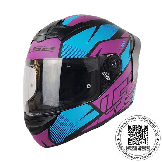 Casco LS2 FF352 Axtro Azul Morado