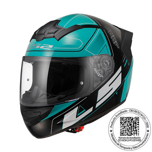Casco LS2 FF352 Ultra Turquesa