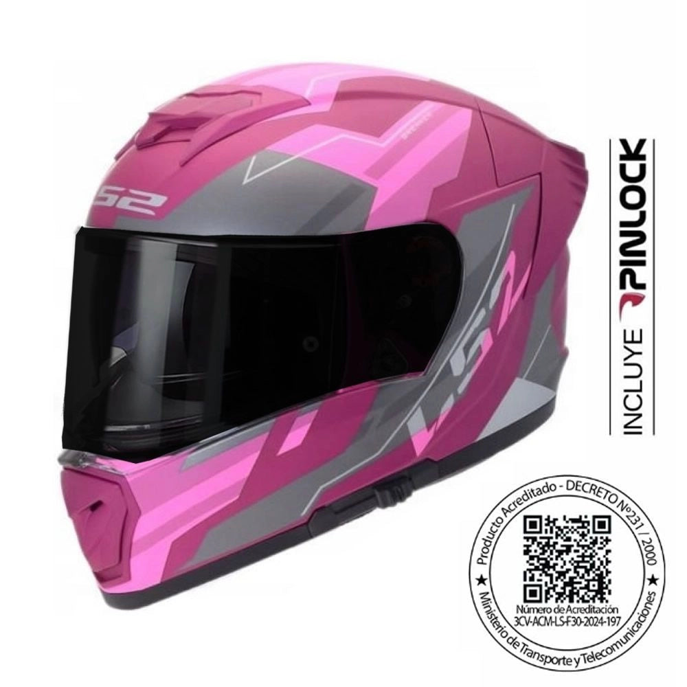Casco LS2 FF390 Betta Morado