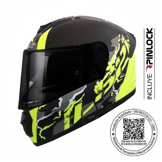 Casco LS2 Ff390 Amarillo Pinlock Breaker Evo Feline