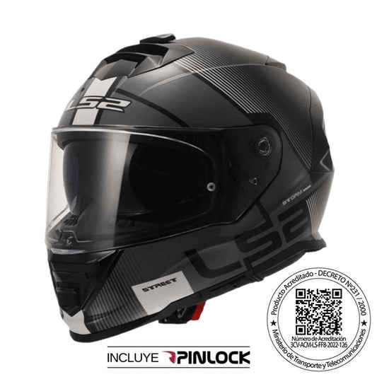 Casco LS2 FF800 Epic Negro Blanco