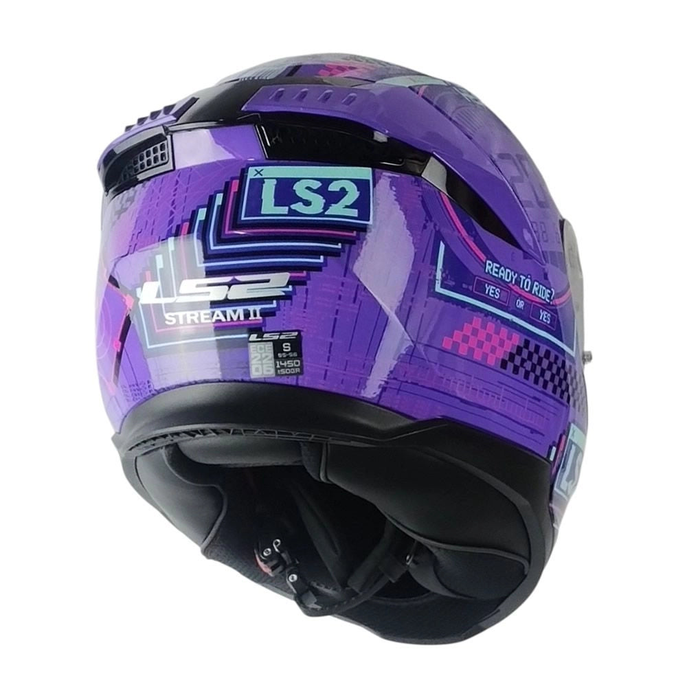 Casco LS2 FF808 STREAM II SYSTEM Morado Rosa