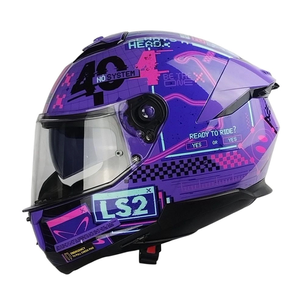 Casco LS2 FF808 STREAM II SYSTEM Morado Rosa