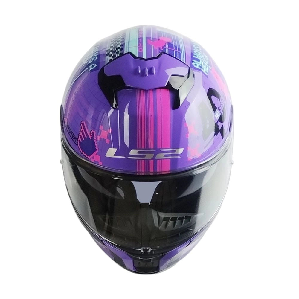 Casco LS2 FF808 STREAM II SYSTEM Morado Rosa